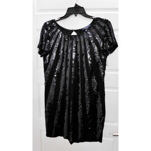 New French Connection Black Sequin Dress sz‎ 4